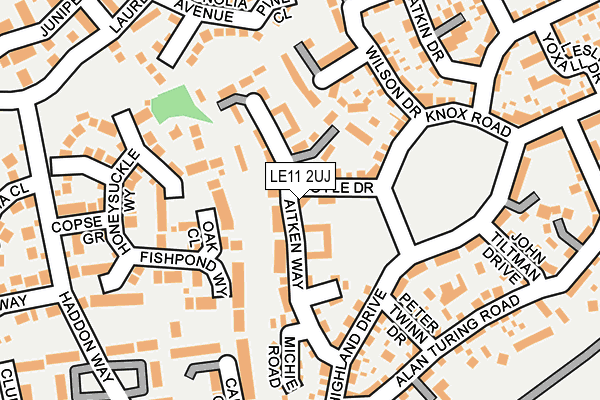 LE11 2UJ map - OS OpenMap – Local (Ordnance Survey)