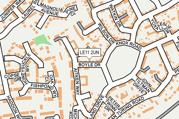 LE11 2UN map - OS OpenMap – Local (Ordnance Survey)