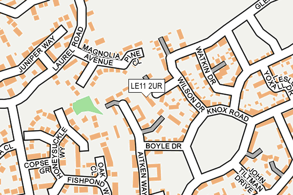 LE11 2UR map - OS OpenMap – Local (Ordnance Survey)