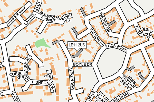 LE11 2US map - OS OpenMap – Local (Ordnance Survey)