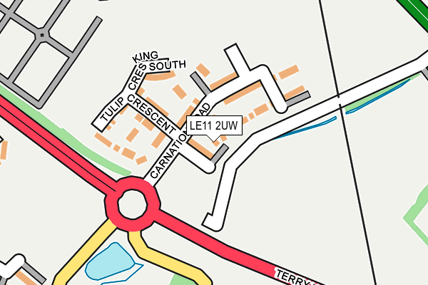 LE11 2UW map - OS OpenMap – Local (Ordnance Survey)