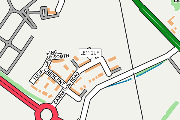 LE11 2UY map - OS OpenMap – Local (Ordnance Survey)