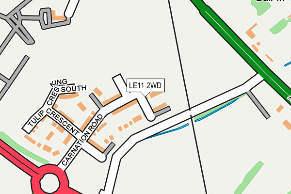 LE11 2WD map - OS OpenMap – Local (Ordnance Survey)