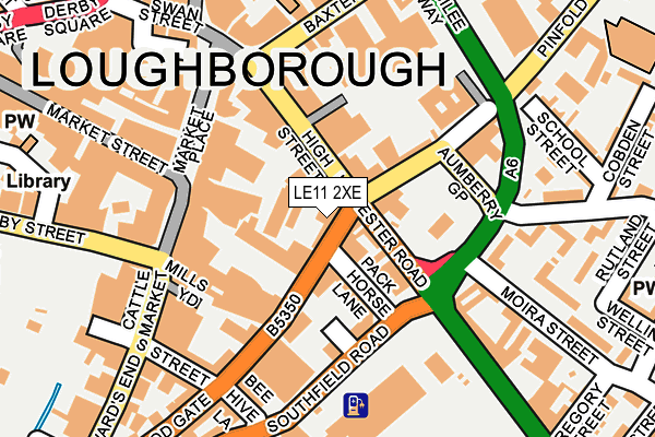 LE11 2XE map - OS OpenMap – Local (Ordnance Survey)