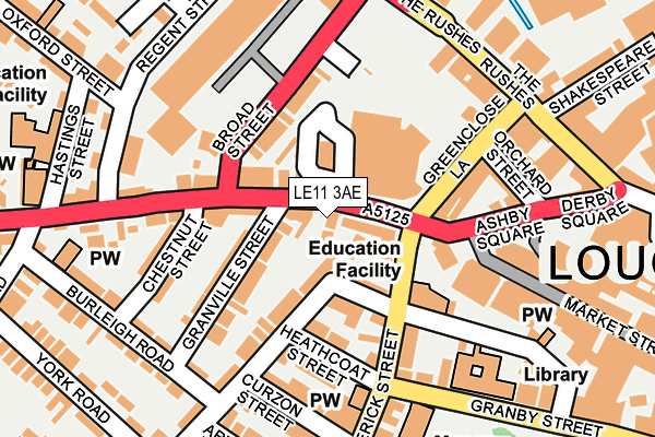 LE11 3AE map - OS OpenMap – Local (Ordnance Survey)