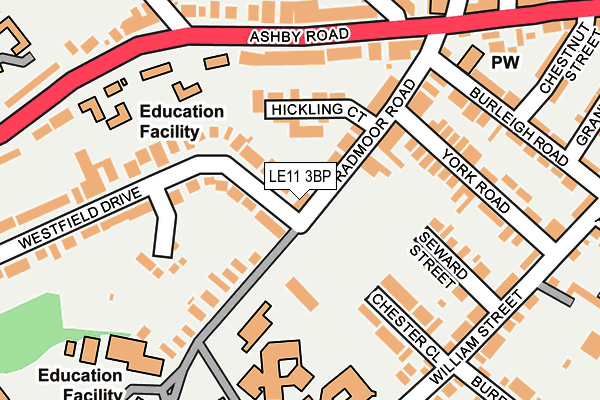 LE11 3BP map - OS OpenMap – Local (Ordnance Survey)