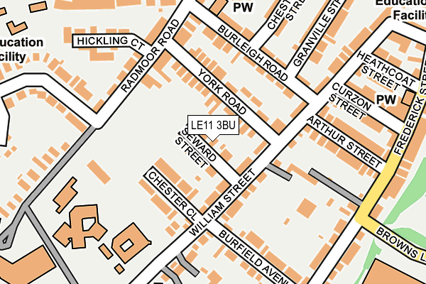 LE11 3BU map - OS OpenMap – Local (Ordnance Survey)