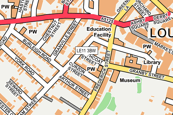 LE11 3BW map - OS OpenMap – Local (Ordnance Survey)