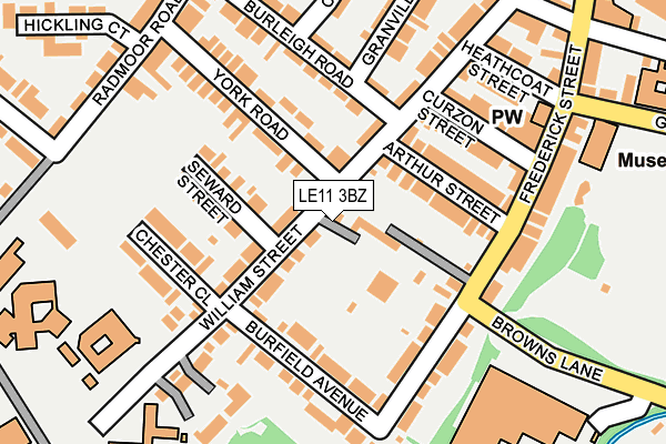 LE11 3BZ map - OS OpenMap – Local (Ordnance Survey)