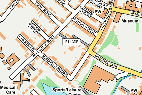 LE11 3DB map - OS OpenMap – Local (Ordnance Survey)