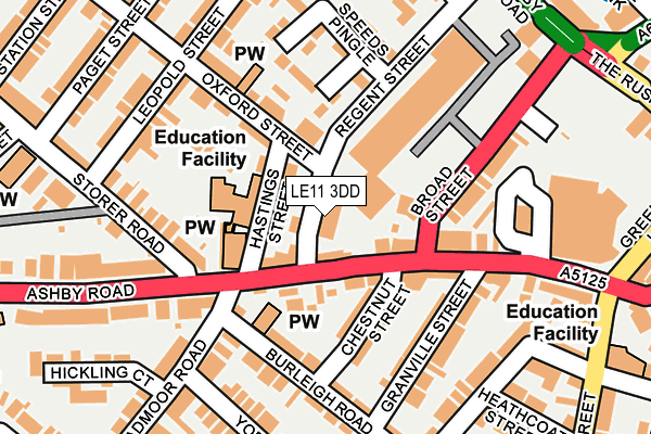 LE11 3DD map - OS OpenMap – Local (Ordnance Survey)