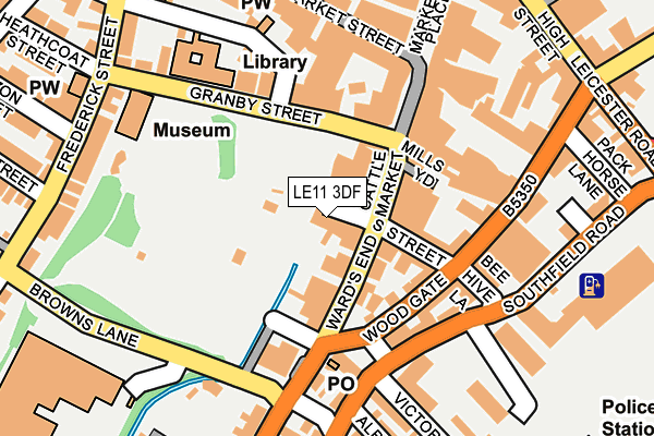 LE11 3DF map - OS OpenMap – Local (Ordnance Survey)