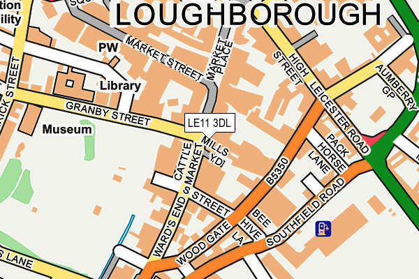 LE11 3DL map - OS OpenMap – Local (Ordnance Survey)