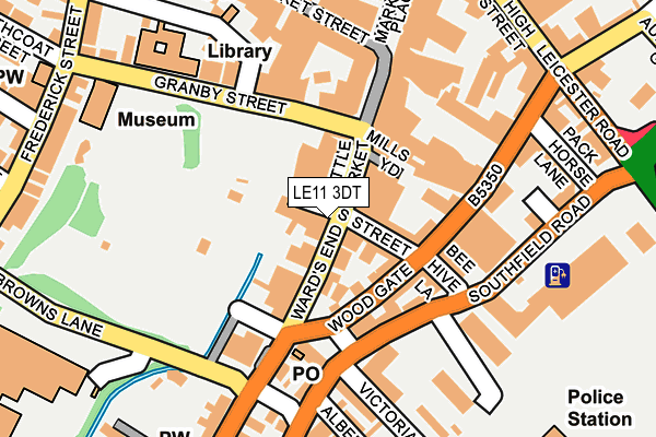 LE11 3DT map - OS OpenMap – Local (Ordnance Survey)