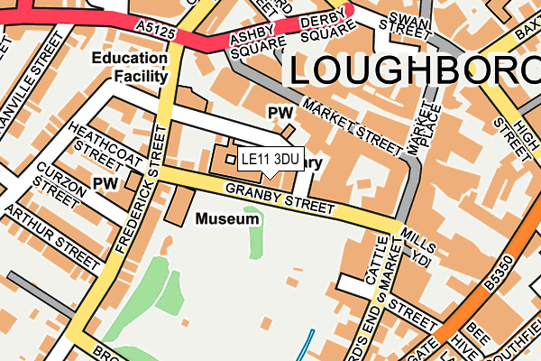 LE11 3DU map - OS OpenMap – Local (Ordnance Survey)