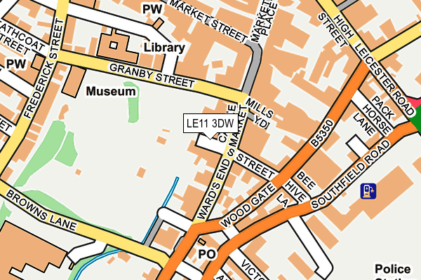 LE11 3DW map - OS OpenMap – Local (Ordnance Survey)