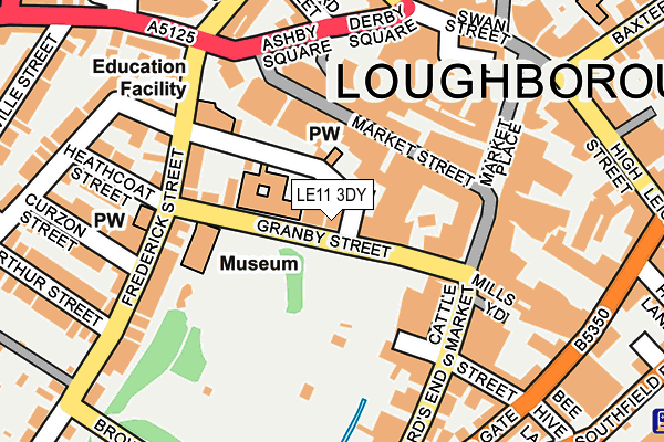 LE11 3DY map - OS OpenMap – Local (Ordnance Survey)