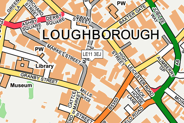 LE11 3EJ map - OS OpenMap – Local (Ordnance Survey)
