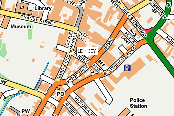 LE11 3EY map - OS OpenMap – Local (Ordnance Survey)