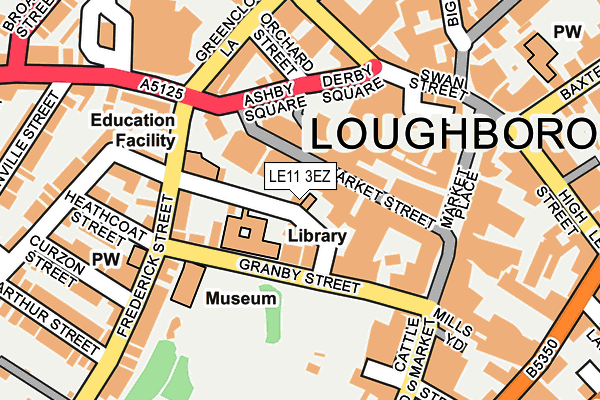LE11 3EZ map - OS OpenMap – Local (Ordnance Survey)