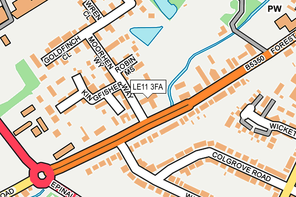 LE11 3FA map - OS OpenMap – Local (Ordnance Survey)