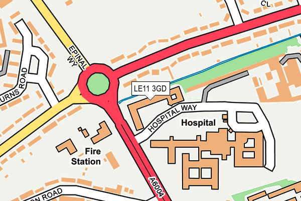 LE11 3GD map - OS OpenMap – Local (Ordnance Survey)