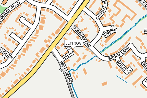 LE11 3GG map - OS OpenMap – Local (Ordnance Survey)
