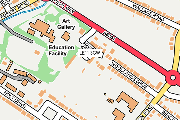 LE11 3GW map - OS OpenMap – Local (Ordnance Survey)