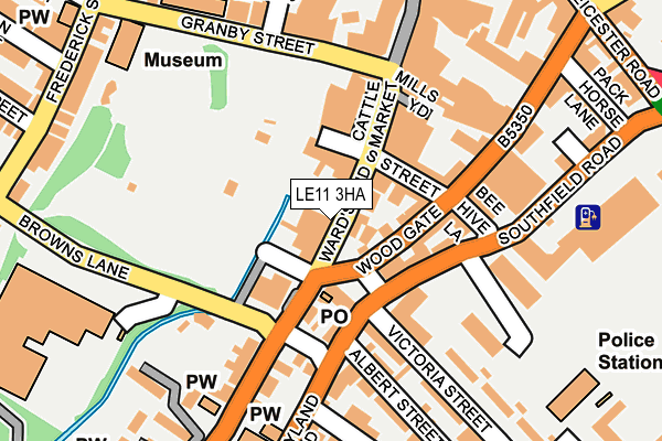LE11 3HA map - OS OpenMap – Local (Ordnance Survey)