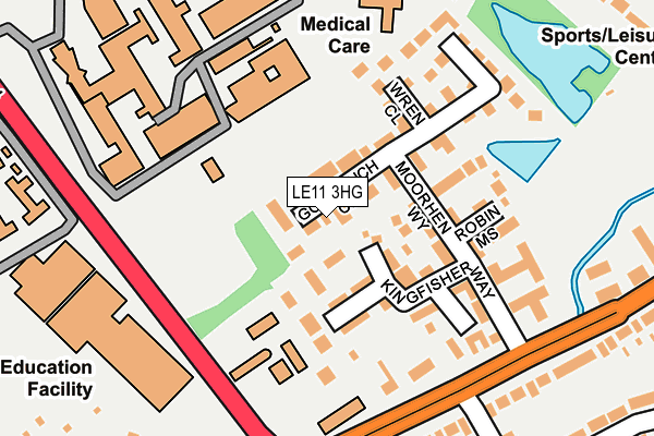 LE11 3HG map - OS OpenMap – Local (Ordnance Survey)