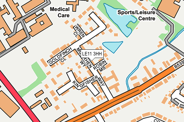 LE11 3HH map - OS OpenMap – Local (Ordnance Survey)