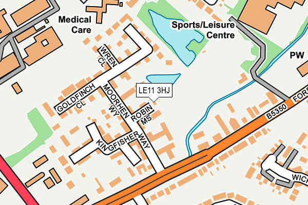 LE11 3HJ map - OS OpenMap – Local (Ordnance Survey)