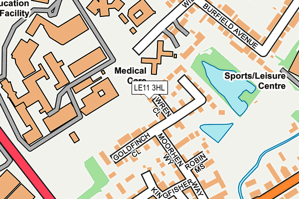 LE11 3HL map - OS OpenMap – Local (Ordnance Survey)