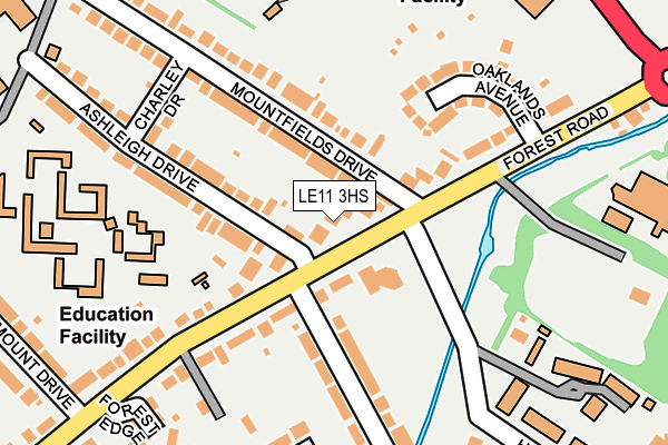 LE11 3HS map - OS OpenMap – Local (Ordnance Survey)