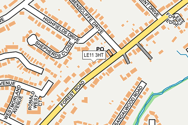 LE11 3HT map - OS OpenMap – Local (Ordnance Survey)
