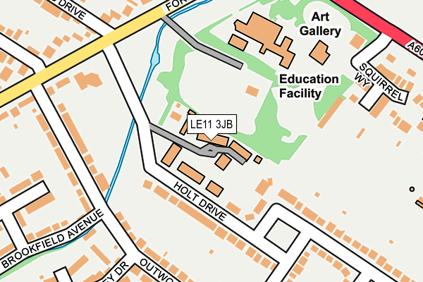 LE11 3JB map - OS OpenMap – Local (Ordnance Survey)