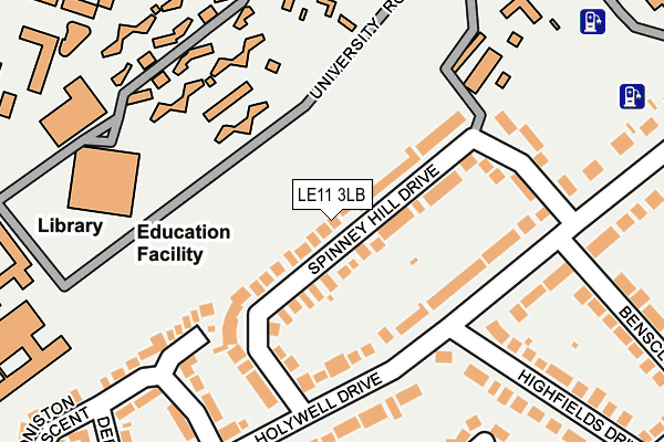 LE11 3LB map - OS OpenMap – Local (Ordnance Survey)