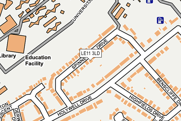 LE11 3LD map - OS OpenMap – Local (Ordnance Survey)