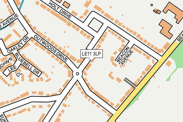 LE11 3LP map - OS OpenMap – Local (Ordnance Survey)