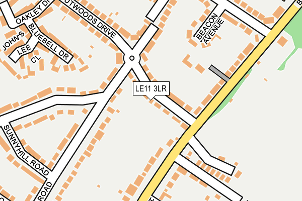 LE11 3LR map - OS OpenMap – Local (Ordnance Survey)