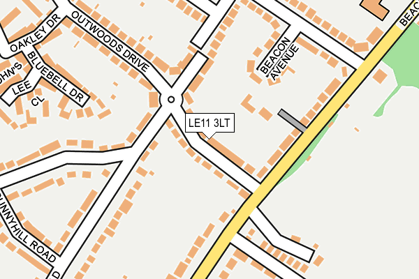 LE11 3LT map - OS OpenMap – Local (Ordnance Survey)