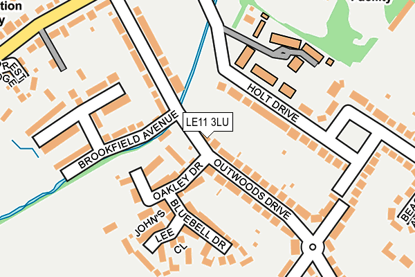 LE11 3LU map - OS OpenMap – Local (Ordnance Survey)