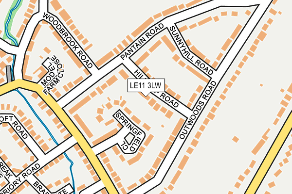 LE11 3LW map - OS OpenMap – Local (Ordnance Survey)