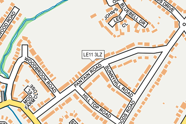 LE11 3LZ map - OS OpenMap – Local (Ordnance Survey)