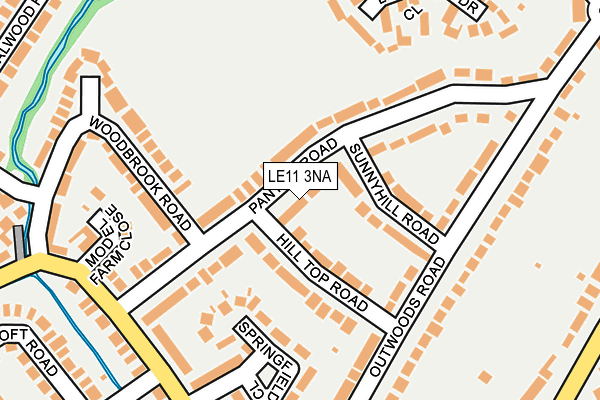 LE11 3NA map - OS OpenMap – Local (Ordnance Survey)