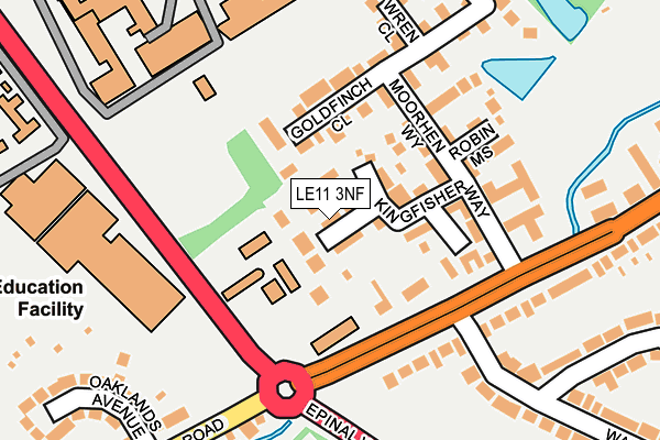 LE11 3NF map - OS OpenMap – Local (Ordnance Survey)