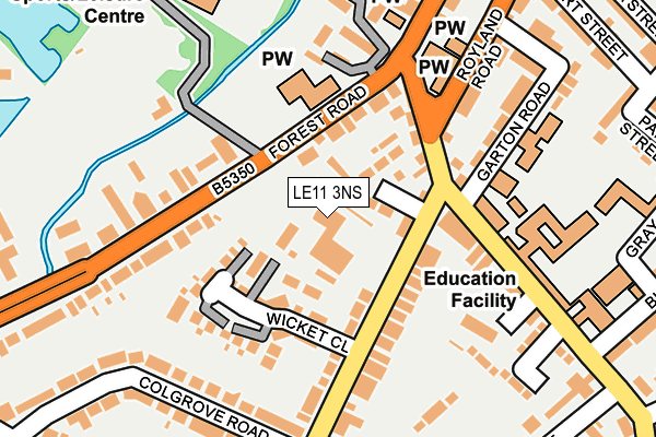 LE11 3NS map - OS OpenMap – Local (Ordnance Survey)
