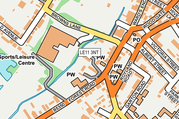LE11 3NT map - OS OpenMap – Local (Ordnance Survey)