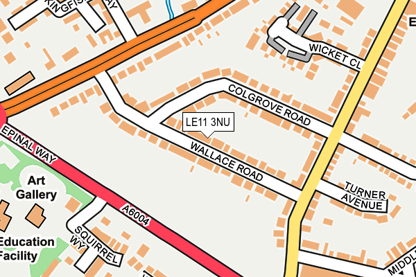 LE11 3NU map - OS OpenMap – Local (Ordnance Survey)