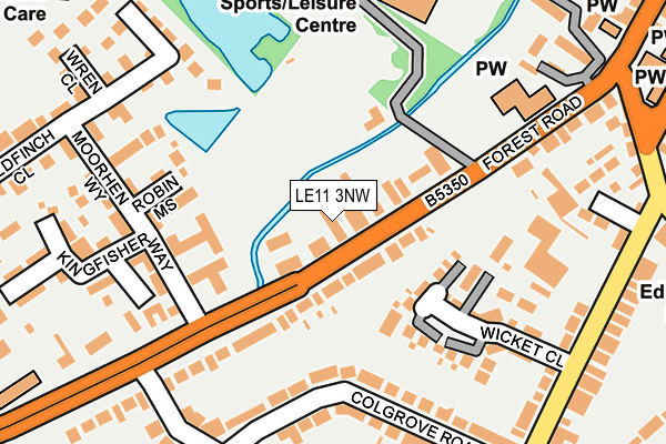 LE11 3NW map - OS OpenMap – Local (Ordnance Survey)